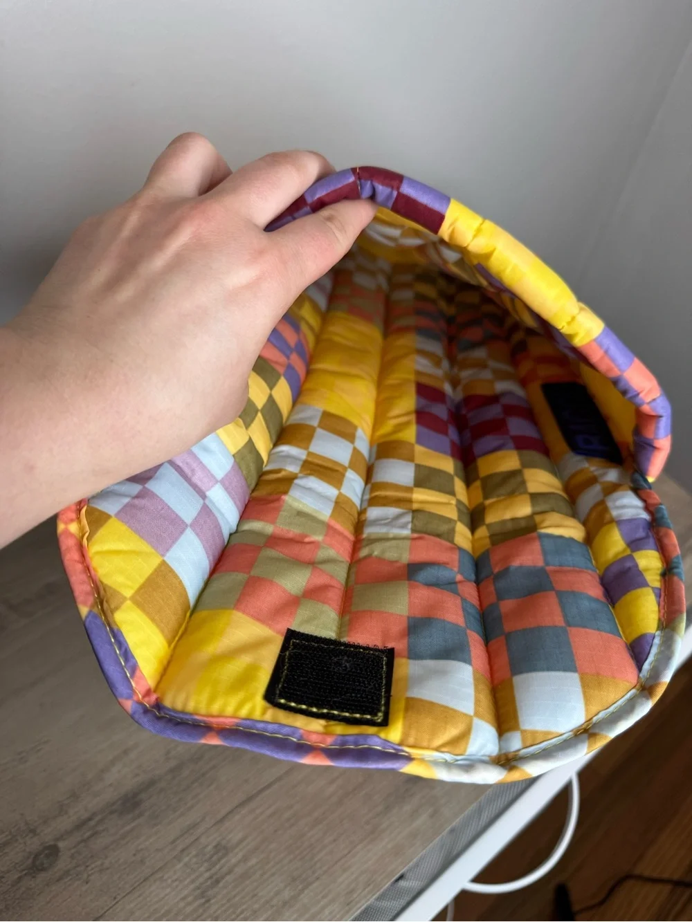 BAGGU Puffy 16” Laptop Sleeve Checkered Multi Color